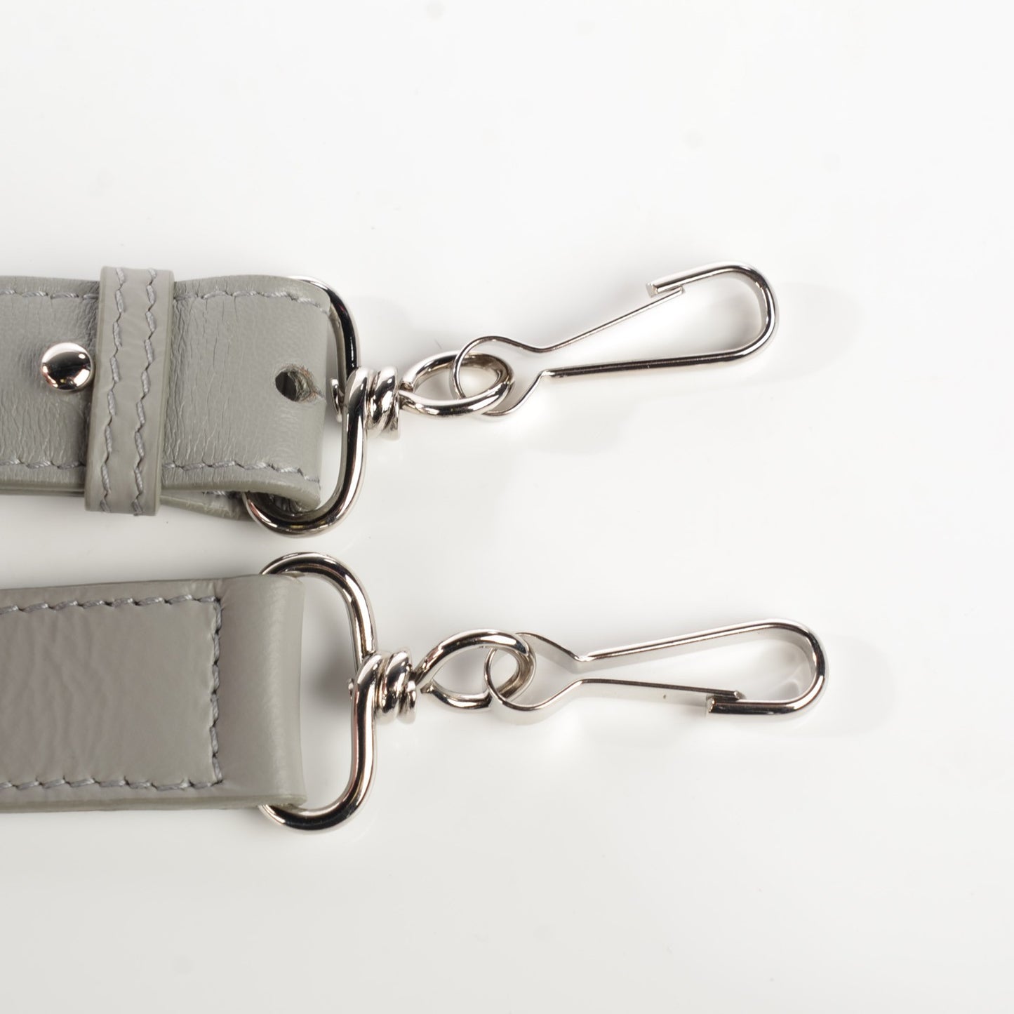 Matte Goatskin Rubber Covered Classic Hardware Mini Twiggy Gris Glace