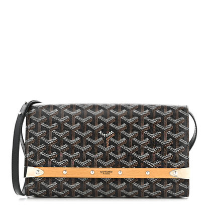 Goyard Goyardine Monte Carlo Bois Clutch With Strap Black 1 of 10