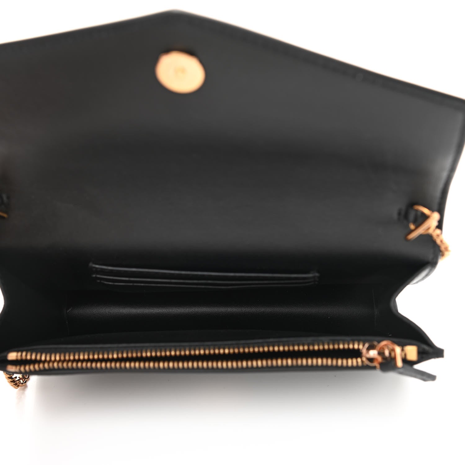 Versace Vitello Virtus Wallet on Chain Black 5 of 7