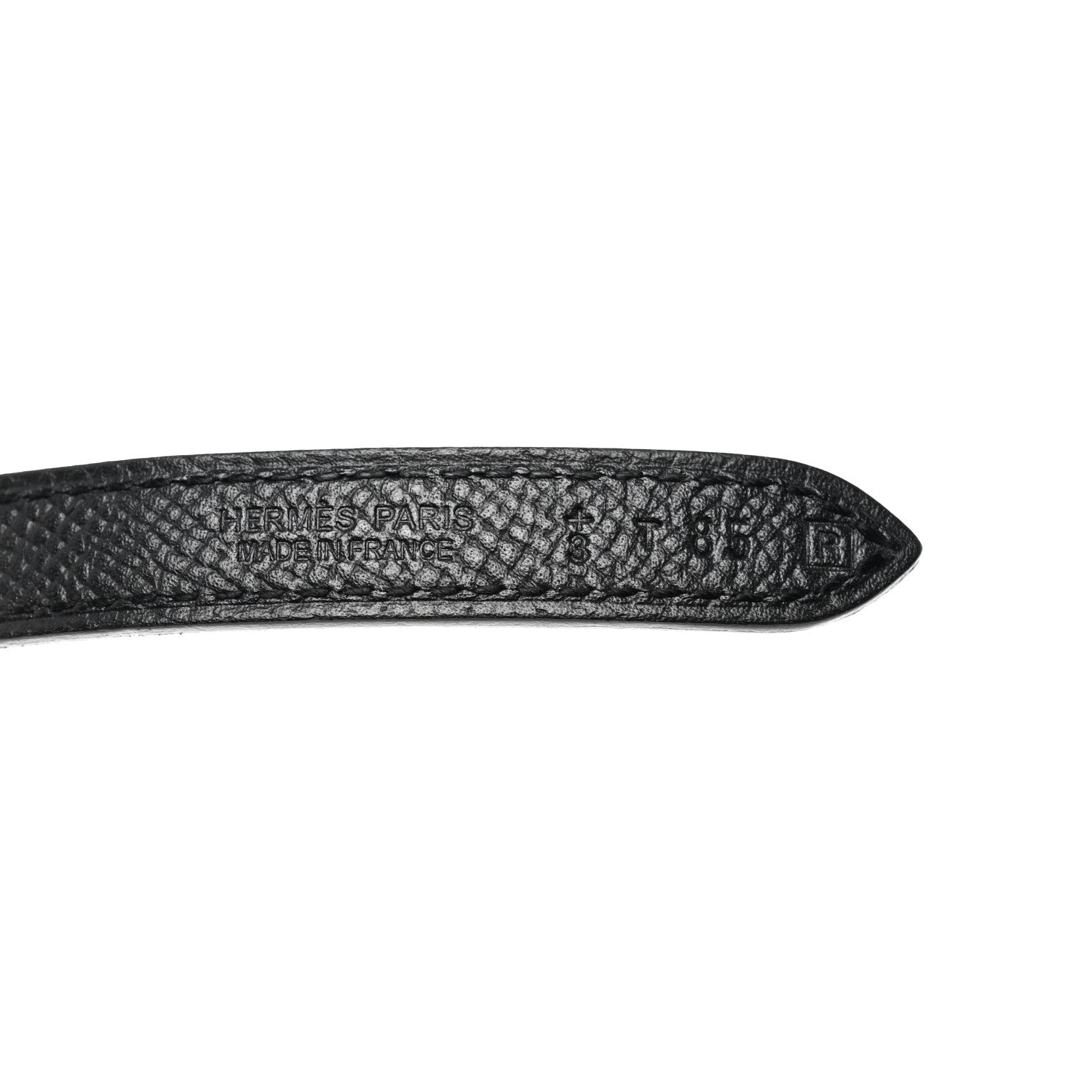 Hermes Swift Epsom 13mm Mini Laquee Reversible Belt 85 Black Bleu Saphir 4 of 9