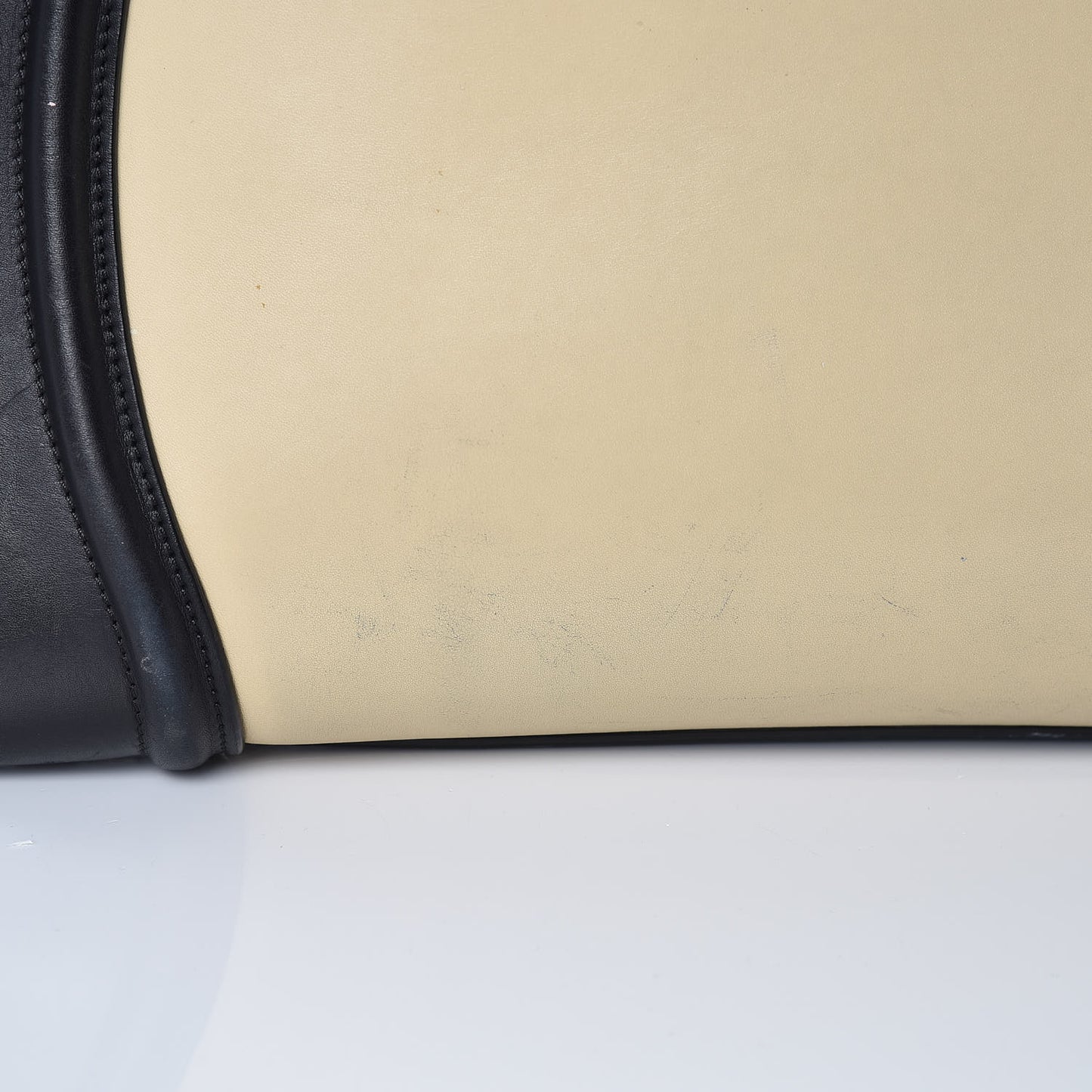 Satin Calfskin Mini Tri-Color Luggage Seashell