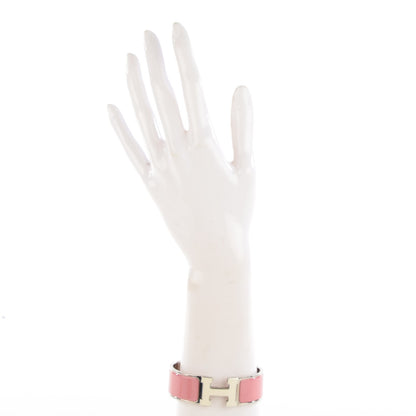 Hermes Enamel Wide Clic Clac H Bracelet PM White Rose Pagoda 3 of 12