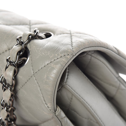 Chanel Lambskin Quilted 3 Large Flap Grey 14 of 16