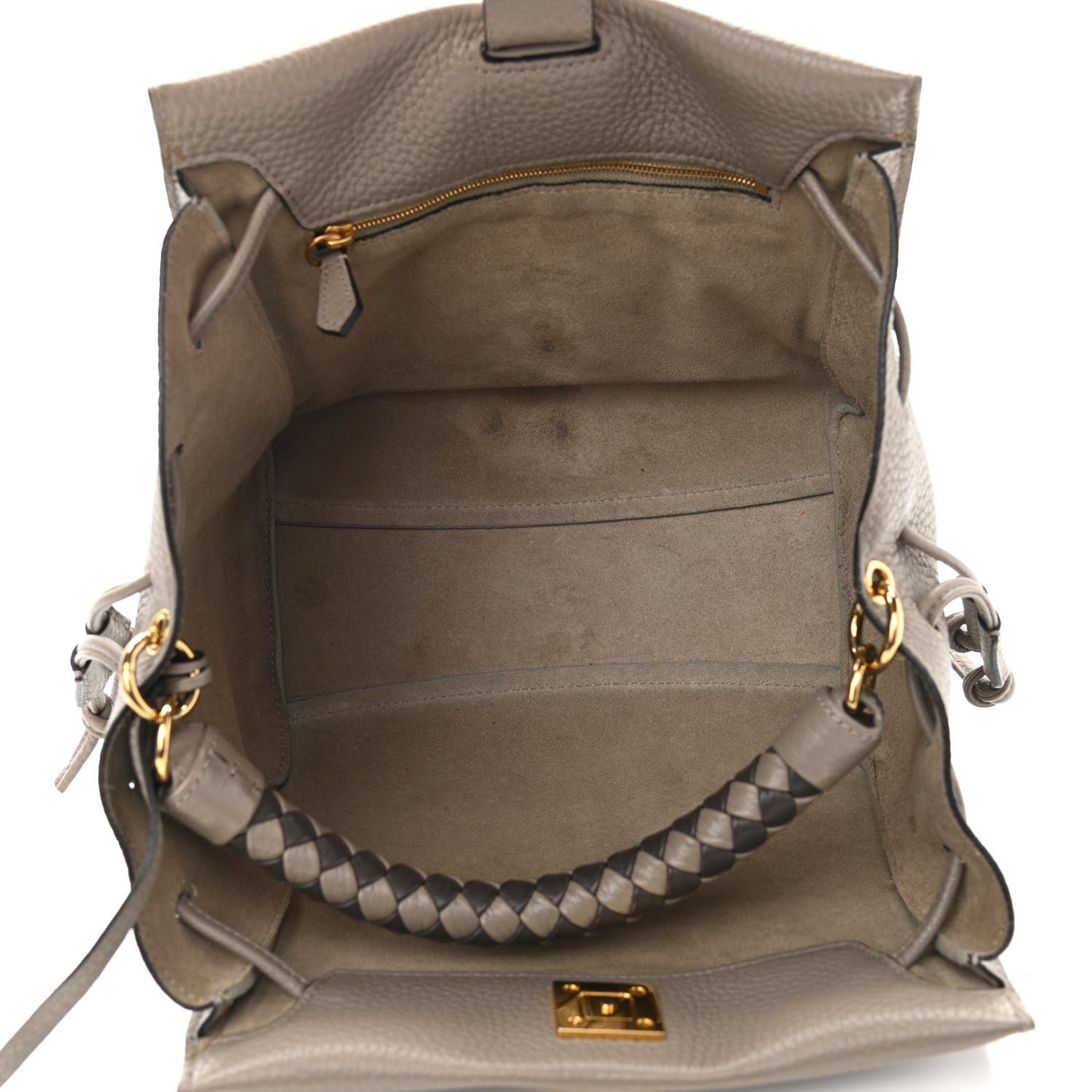 Heavy Grain Small Iris Tote Grey