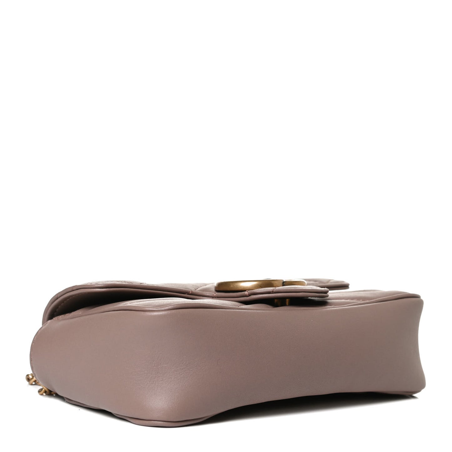 Calfskin Matelasse Super Mini GG Marmont Shoulder Bag Porcelain Rose