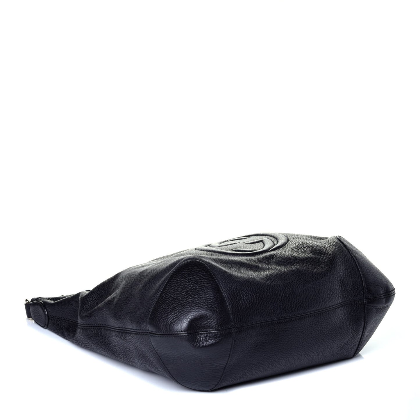 Pebbled Calfskin Medium Soho Chain Hobo Black