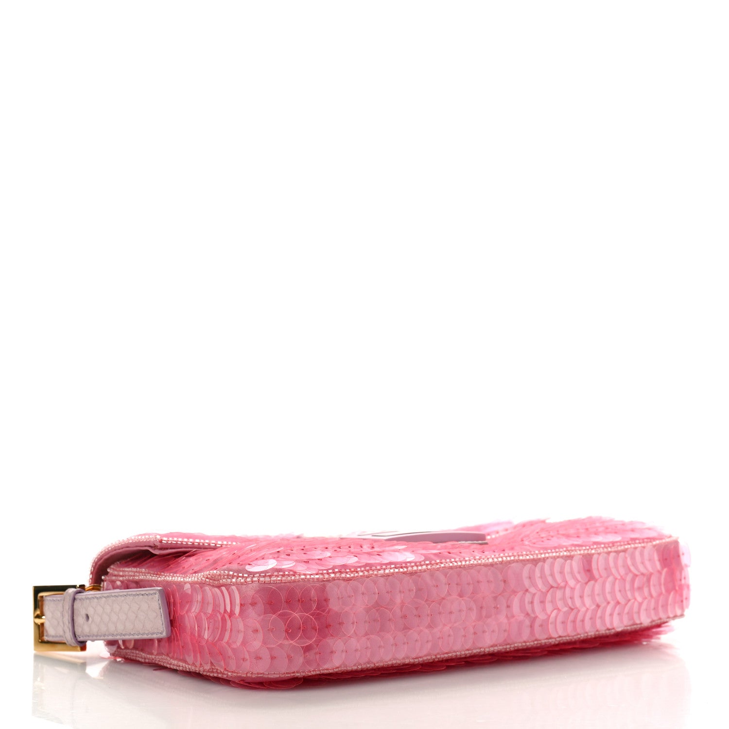 Fendi Satin Sequin Paillettes Bilics Lustre Snakeskin Medium Baguette 1997 Lavanda Glicine 4 of 10