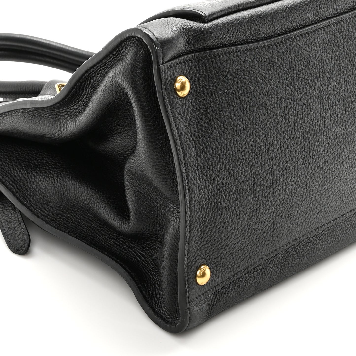 Vitello Daino Shopping Tote Black