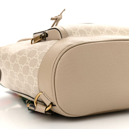 Gucci GG Supreme Monogram Azalea Calfskin Retro Interlocking G Buckle Backpack Beige Mystic White 9 of 12
