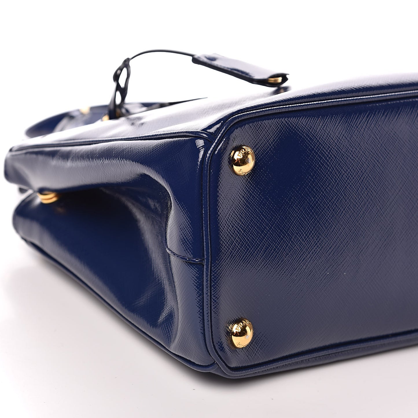 Saffiano Vernice Small Double Zip Galleria Tote Inchiostro