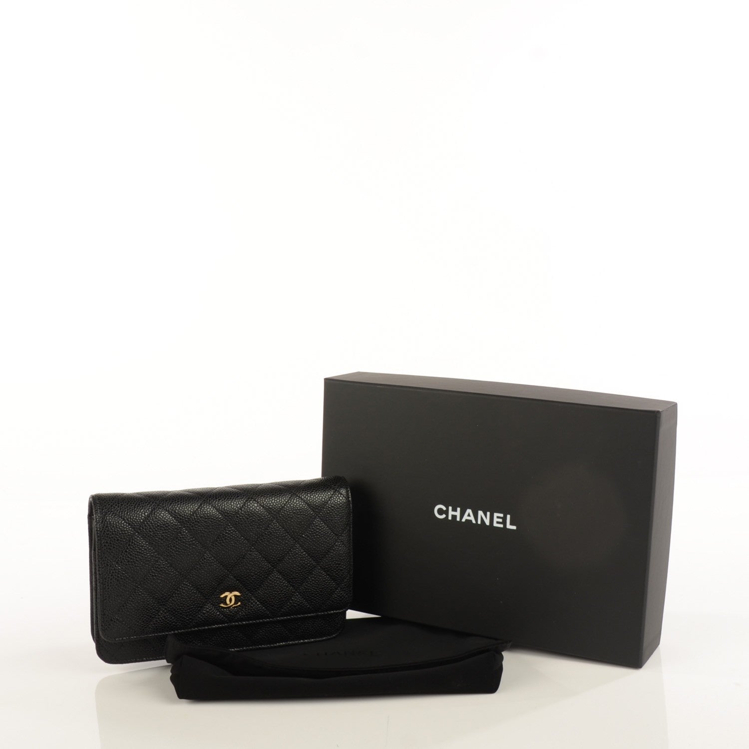 Chanel Caviar Quilted Wallet On Chain WOC Black 5 of 9