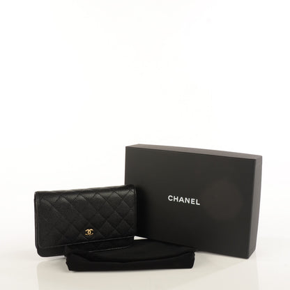 Chanel Caviar Quilted Wallet On Chain WOC Black 5 of 9