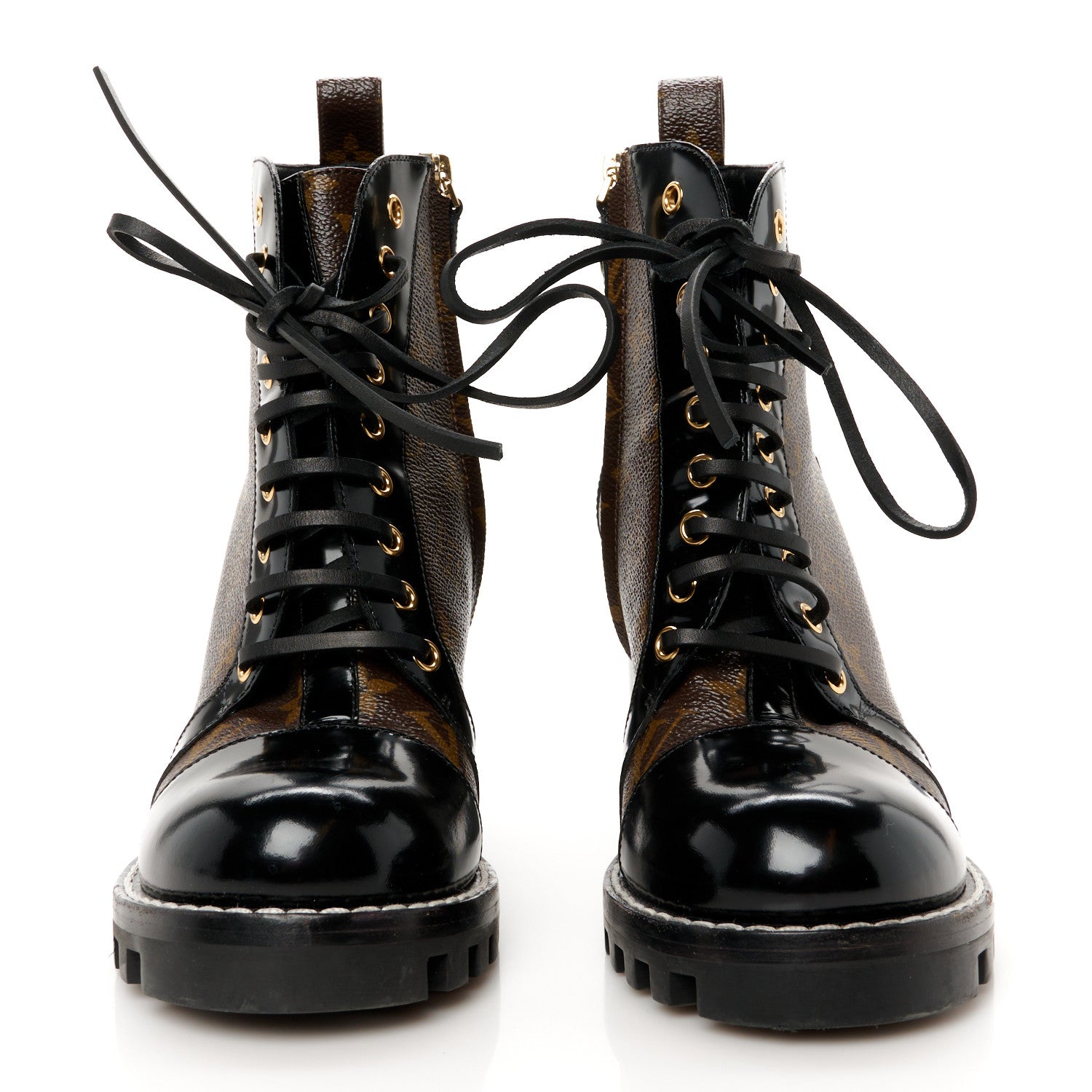 Louis Vuitton Patent Calfskin Monogram Star Trail Ankle Boots 39.5 Black 3 of 8