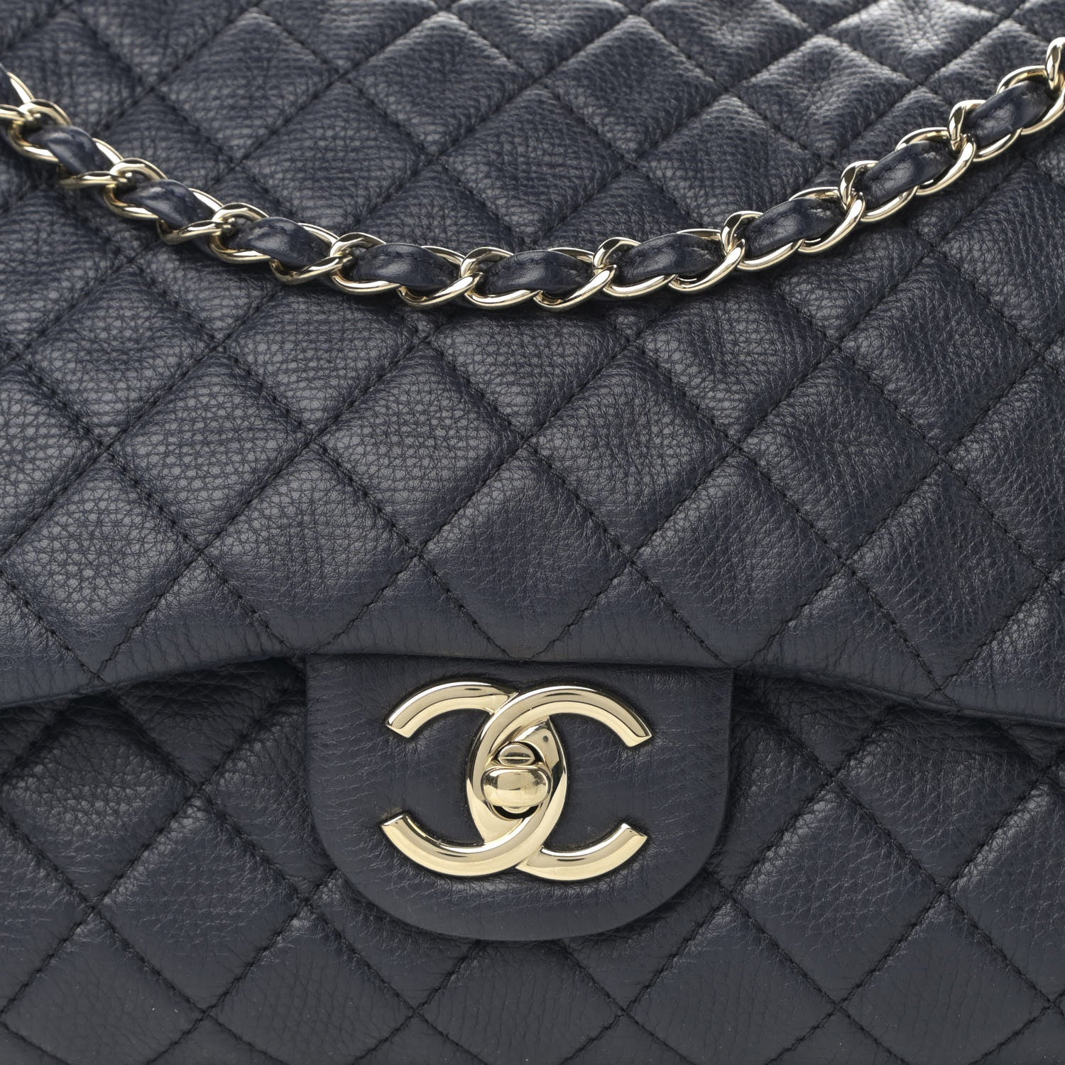 Chanel Calfskin Quilted XXL Travel Flap Bag Navy 8 of 12