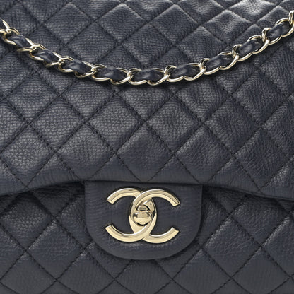 Chanel Calfskin Quilted XXL Travel Flap Bag Navy 8 of 12