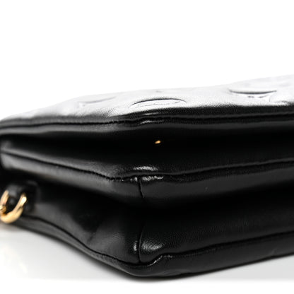 Louis Vuitton Lambskin Embossed Monogram Pochette Coussin Black 8 of 10