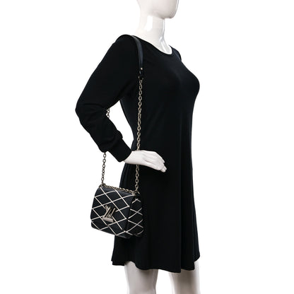 Louis Vuitton Epi Malletage Twist Shoulder Bag PM Black 2 of 9