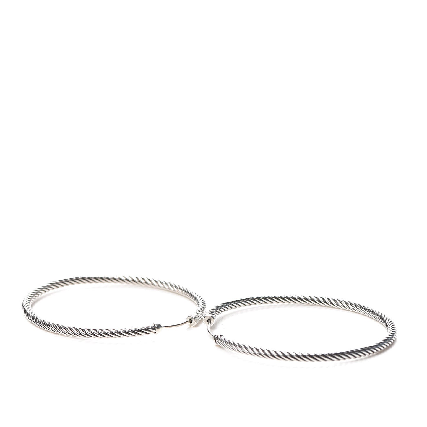 Sterling Silver Extra Large Cable Classics Hoop Earrings