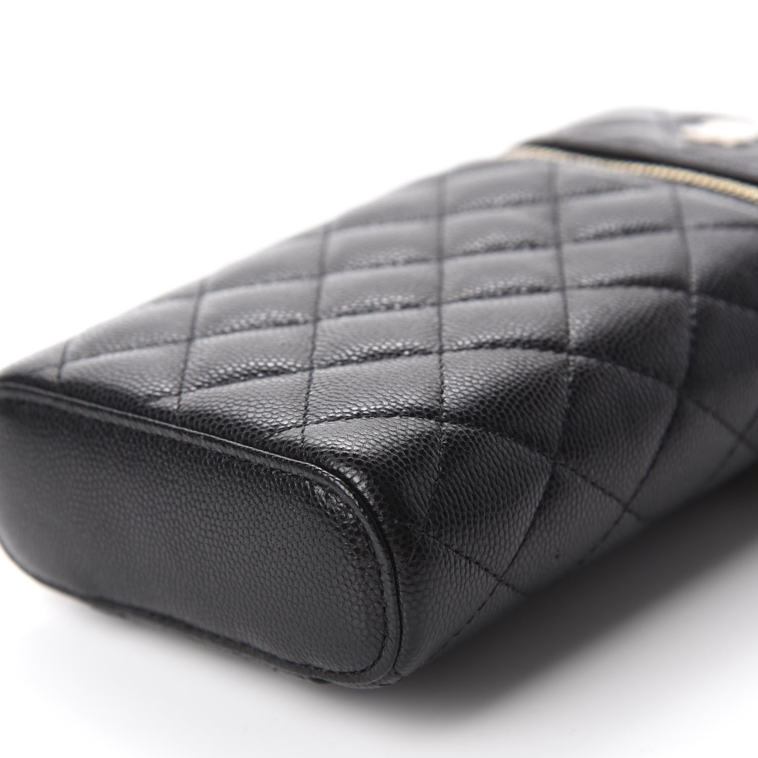 Chanel Caviar Quilted Phone Holder With Chain Black 6 of 10