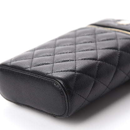 Chanel Caviar Quilted Phone Holder With Chain Black 6 of 10