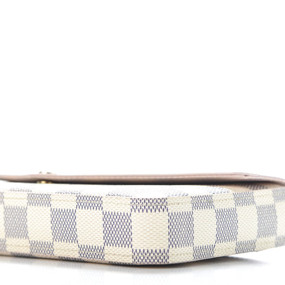 Louis Vuitton Damier Azur Calfskin Pochette Felicie Eau de Rose 6 of 9
