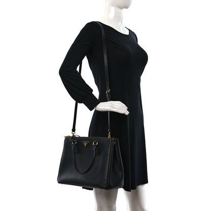 Prada Saffiano Medium Galleria Double Zip Tote Black 2 of 22