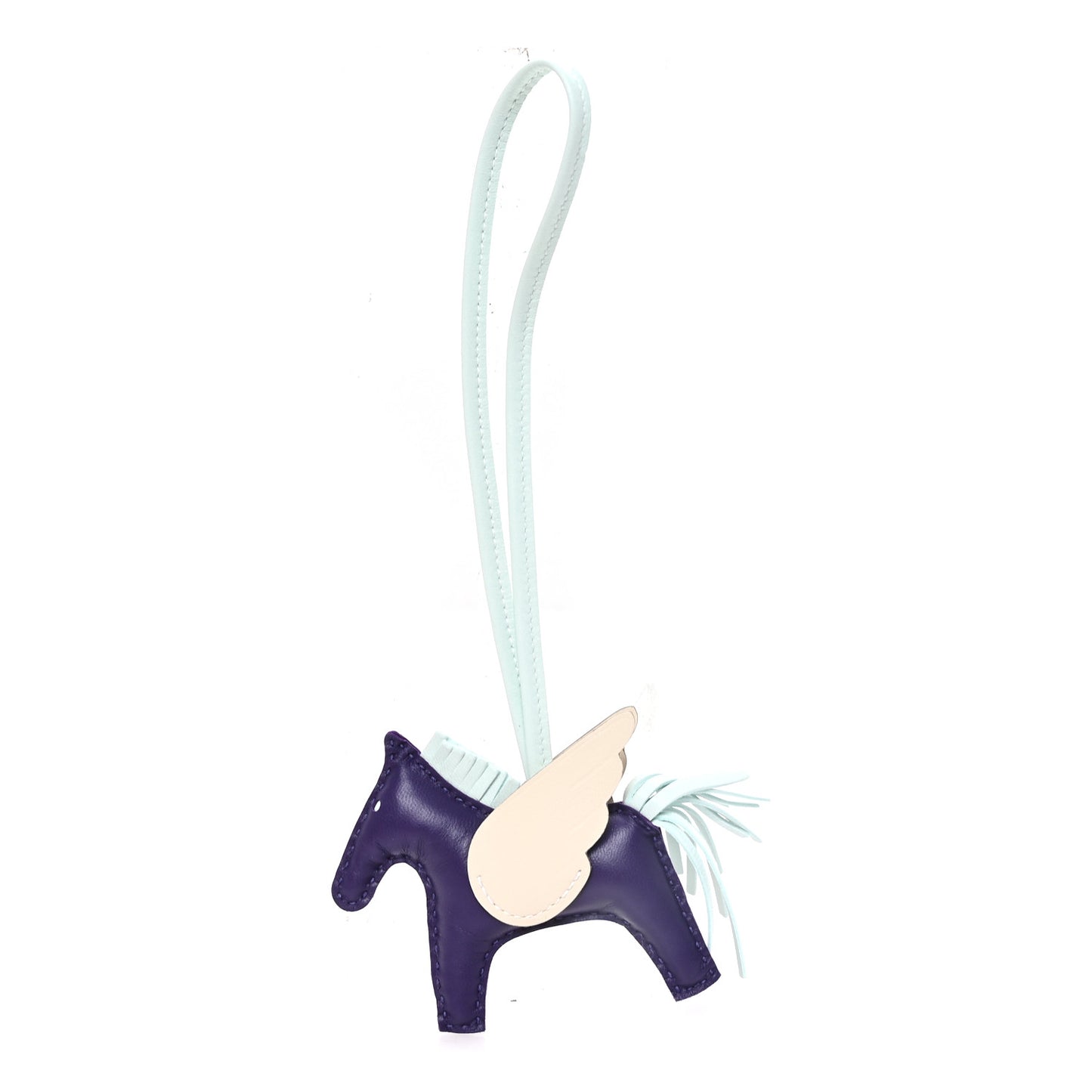 Milo Lambskin Grigri Rodeo Pegase Horse Bag Charm PM Purple Vert Peppermint Craie Purple Vert Peppermint Craie