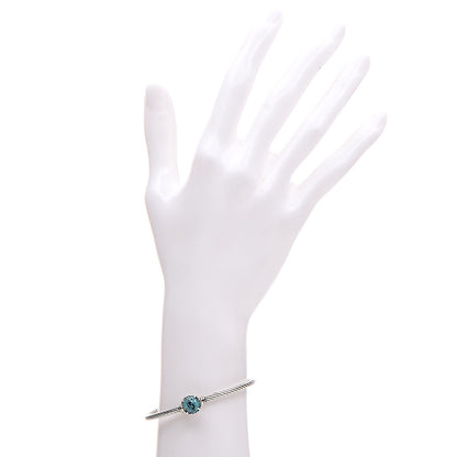David Yurman Sterling Silver Turquoise 3mm Chatelaine Bracelet 2 of 7