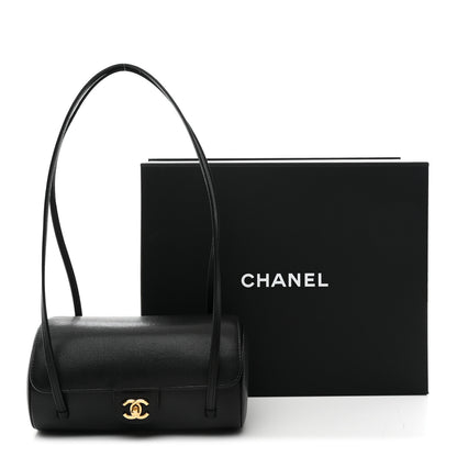 Chanel Shiny Caviar Preppy Coco Small Bowling Bag Black 11 of 11