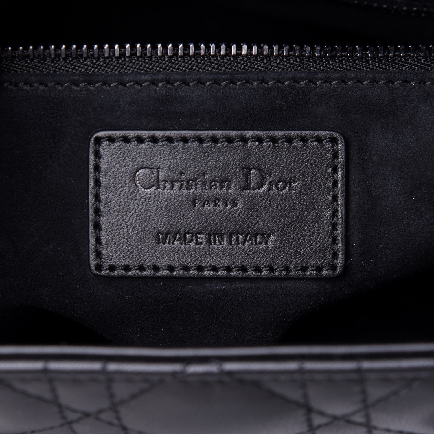 Christian Dior Lambskin Cannage Medium Lady Dior Black 6 of 10