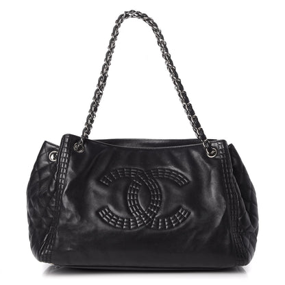 Chanel Calfskin Coco Bengal Open Accordion Tote Black 1 of 9