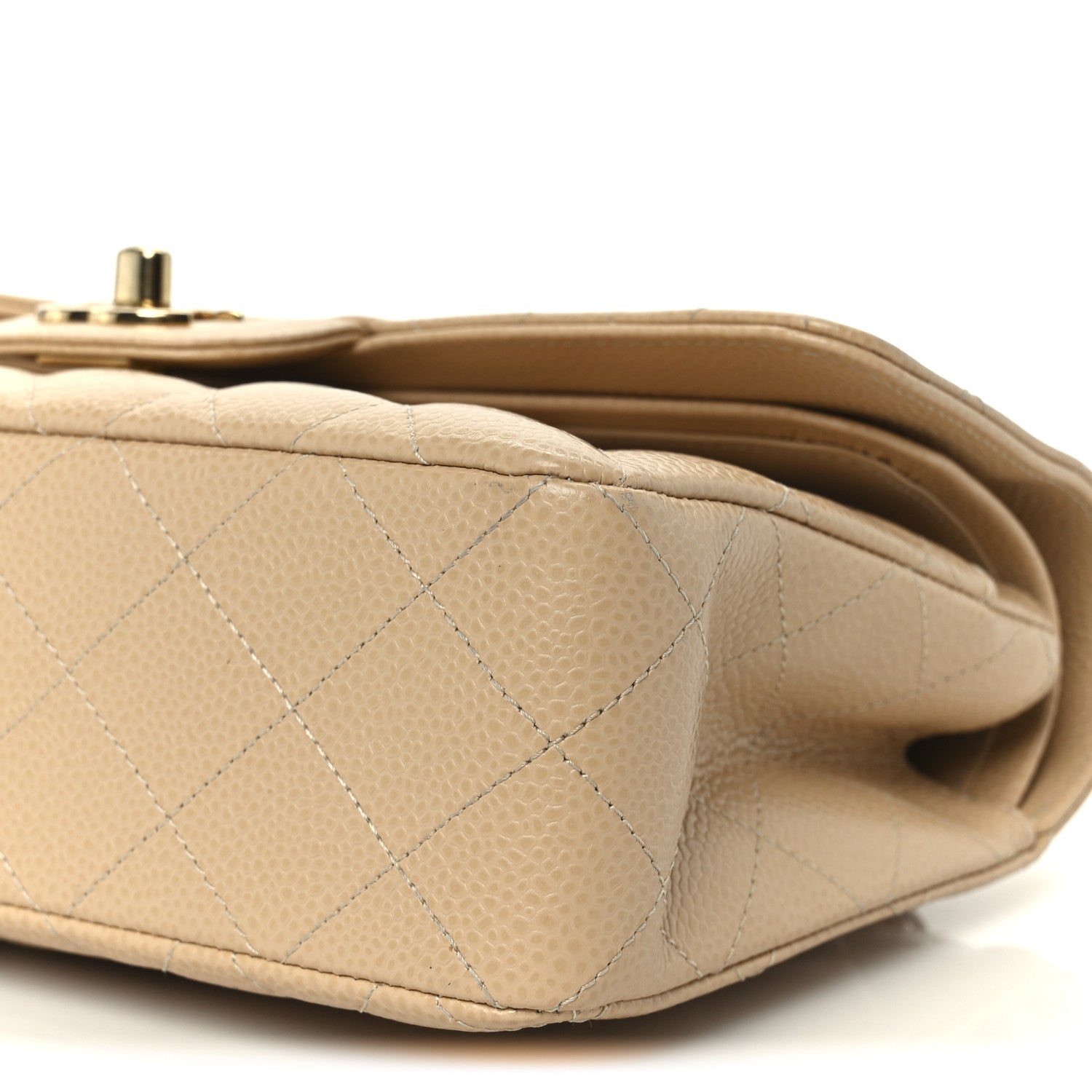 Chanel Caviar Quilted Small Double Flap Beige 11 of 11