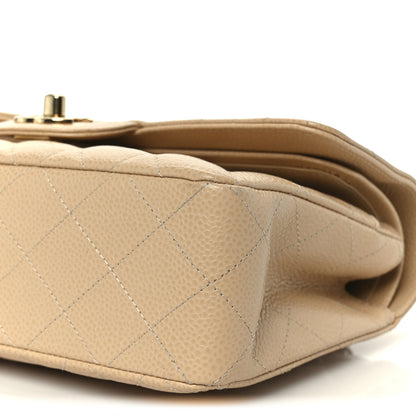 Chanel Caviar Quilted Small Double Flap Beige 11 of 11