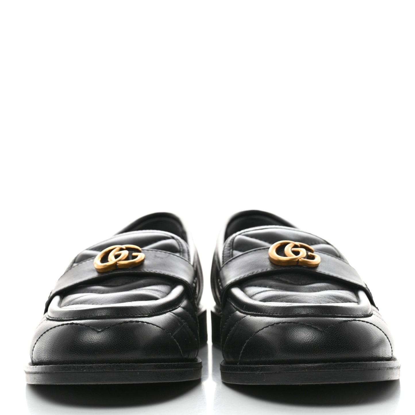 Nappa Matelasse Double G Marmont Loafers 38 Black