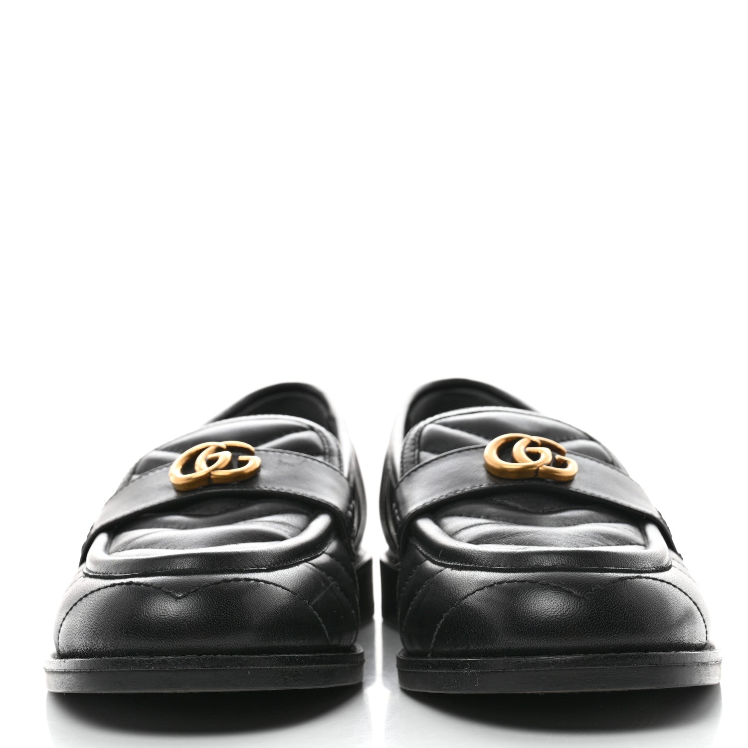 Gucci Nappa Matelasse Double G Marmont Loafers 38 Black 2 of 9