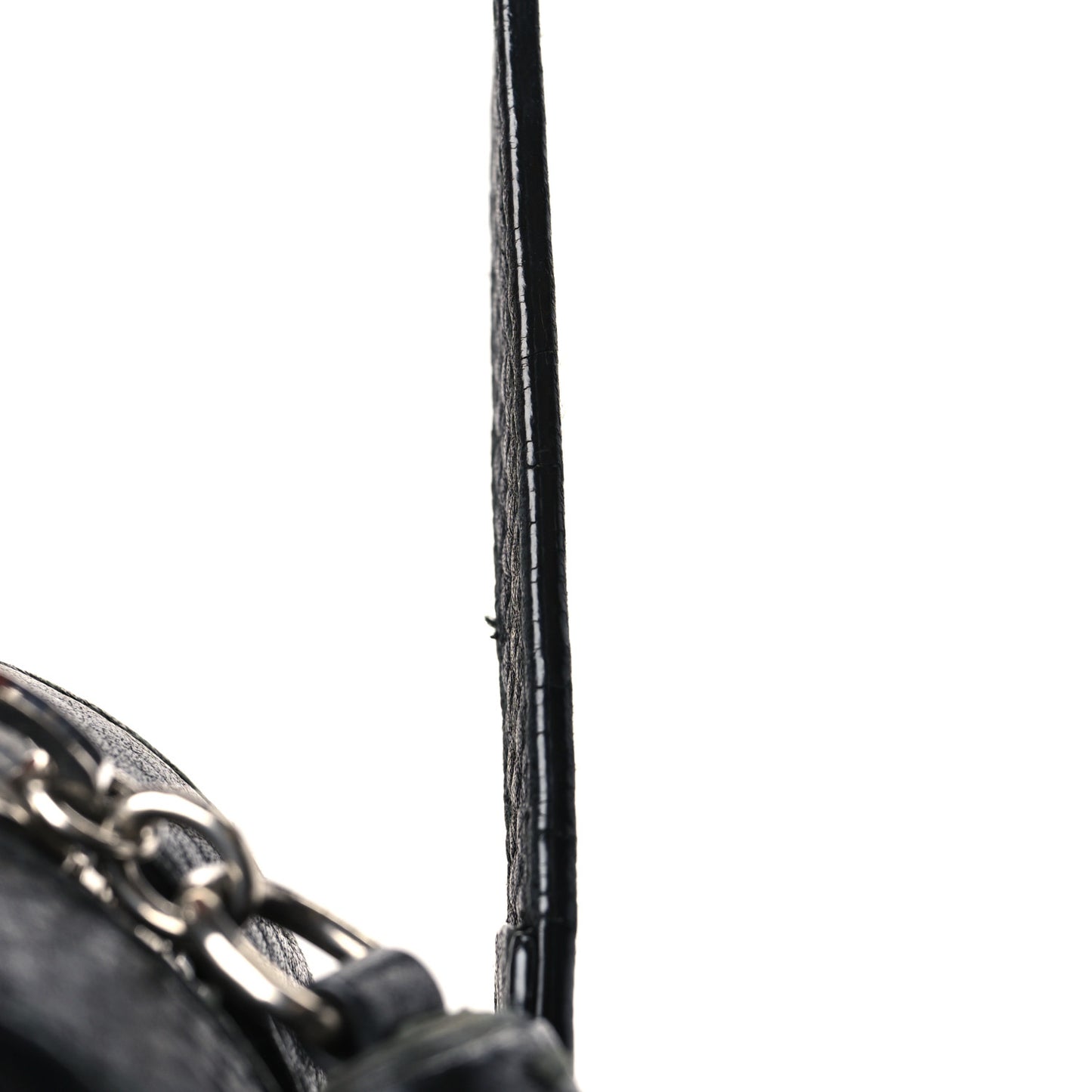 Pebbled Calfskin Studded Small Soho Disco Bag Black