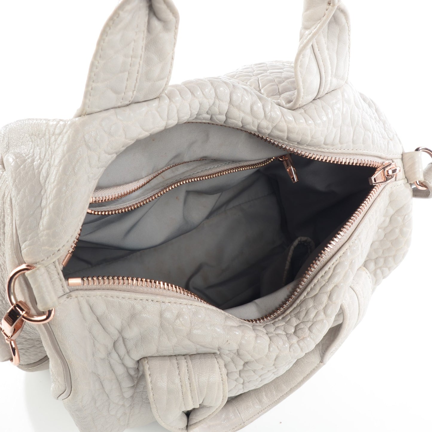 Pebbled Lambskin Rocco Lilac Rose Gold Hardware
