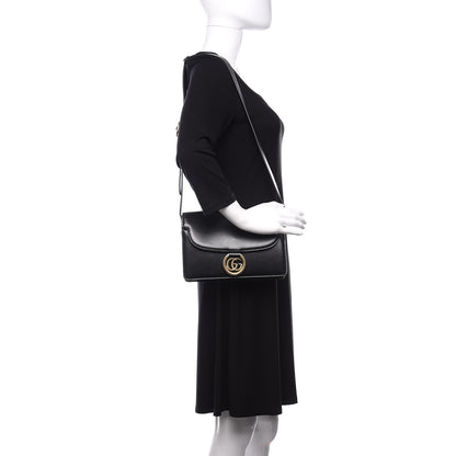 Gucci Textured Calfskin Small Torchon GG Ring Shoulder Bag Black 2 of 13