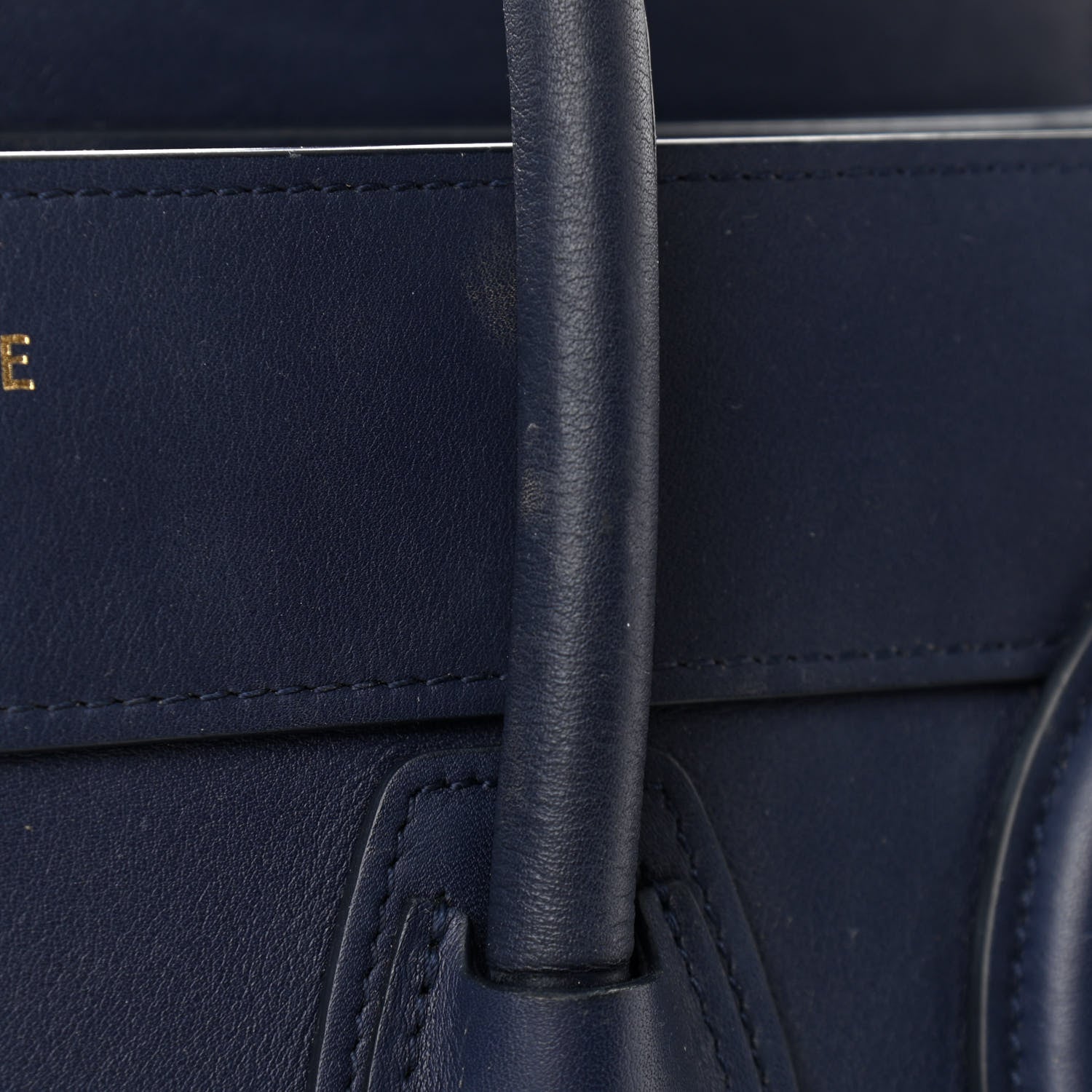 Celine Smooth Calfskin Micro Luggage Navy Blue 13 of 14