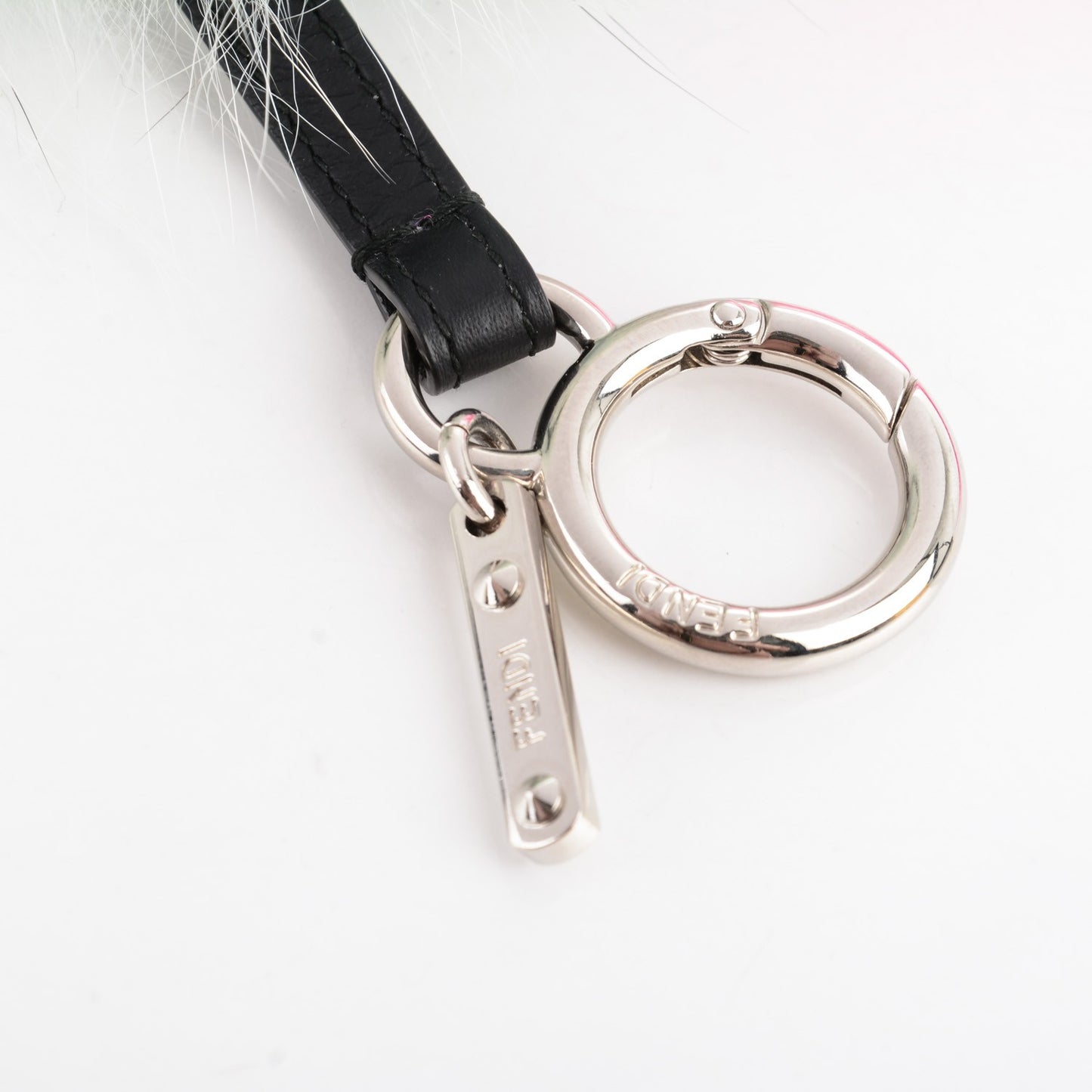 Fox Rabbit Goat Mink Fur Vitello Flamingo Bagood Monster Bag Bug Charm Light Blue