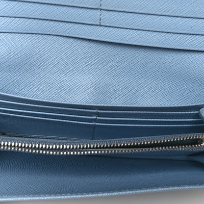 Prada Saffiano Fiocco Bow Continental Wallet Astrale 6 of 13
