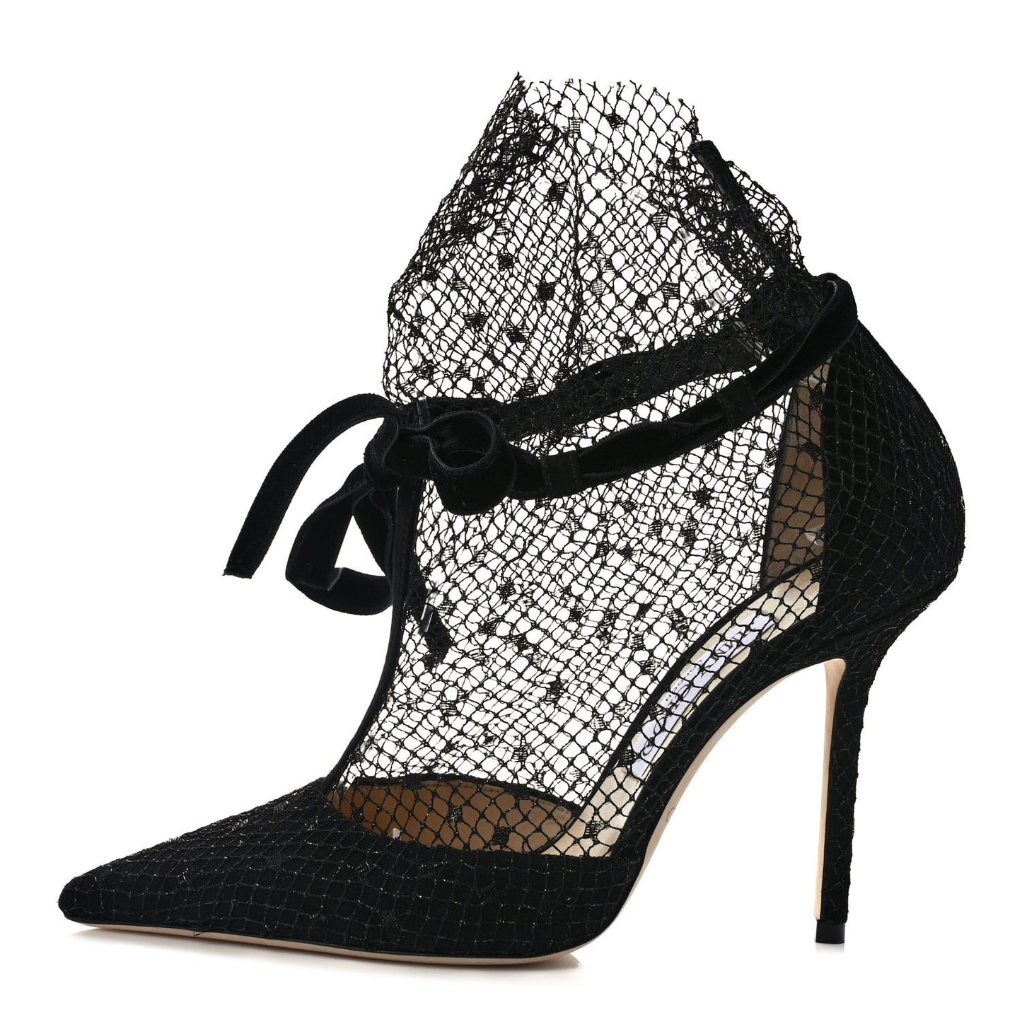 Suede Polka Dot Net Fira 100 Pumps 38 Black