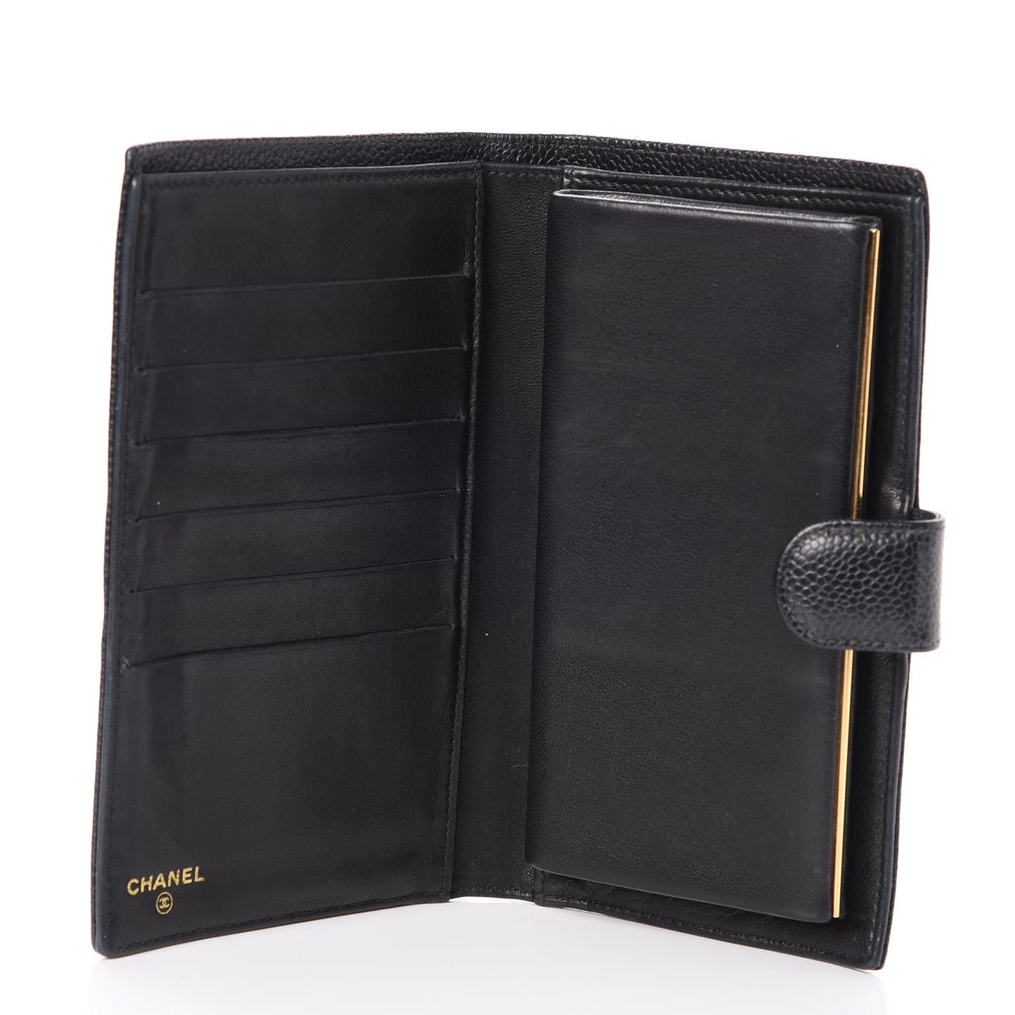 Caviar Timeless CC French Wallet Black