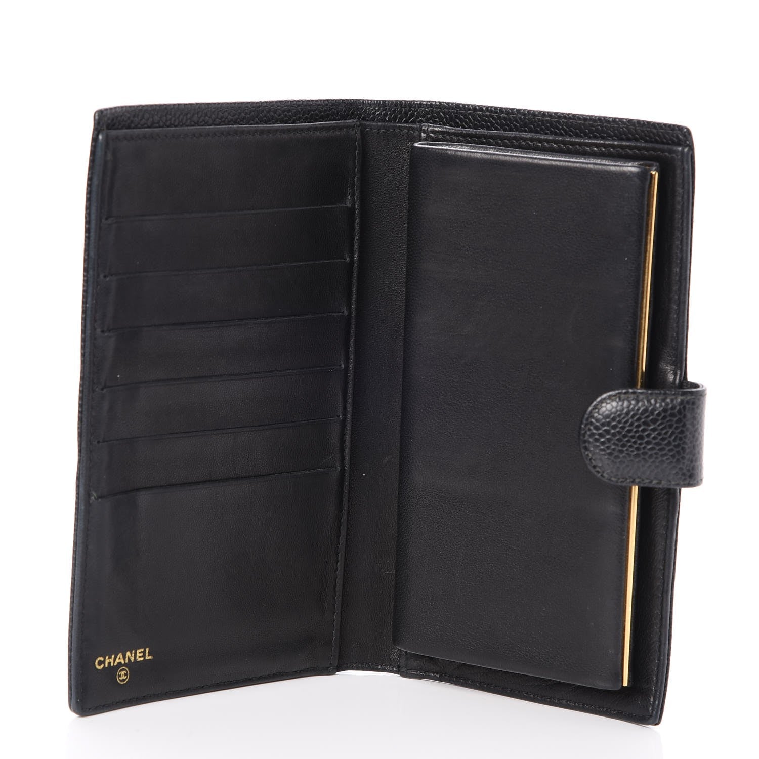 Chanel Caviar Timeless CC French Wallet Black 5 of 9