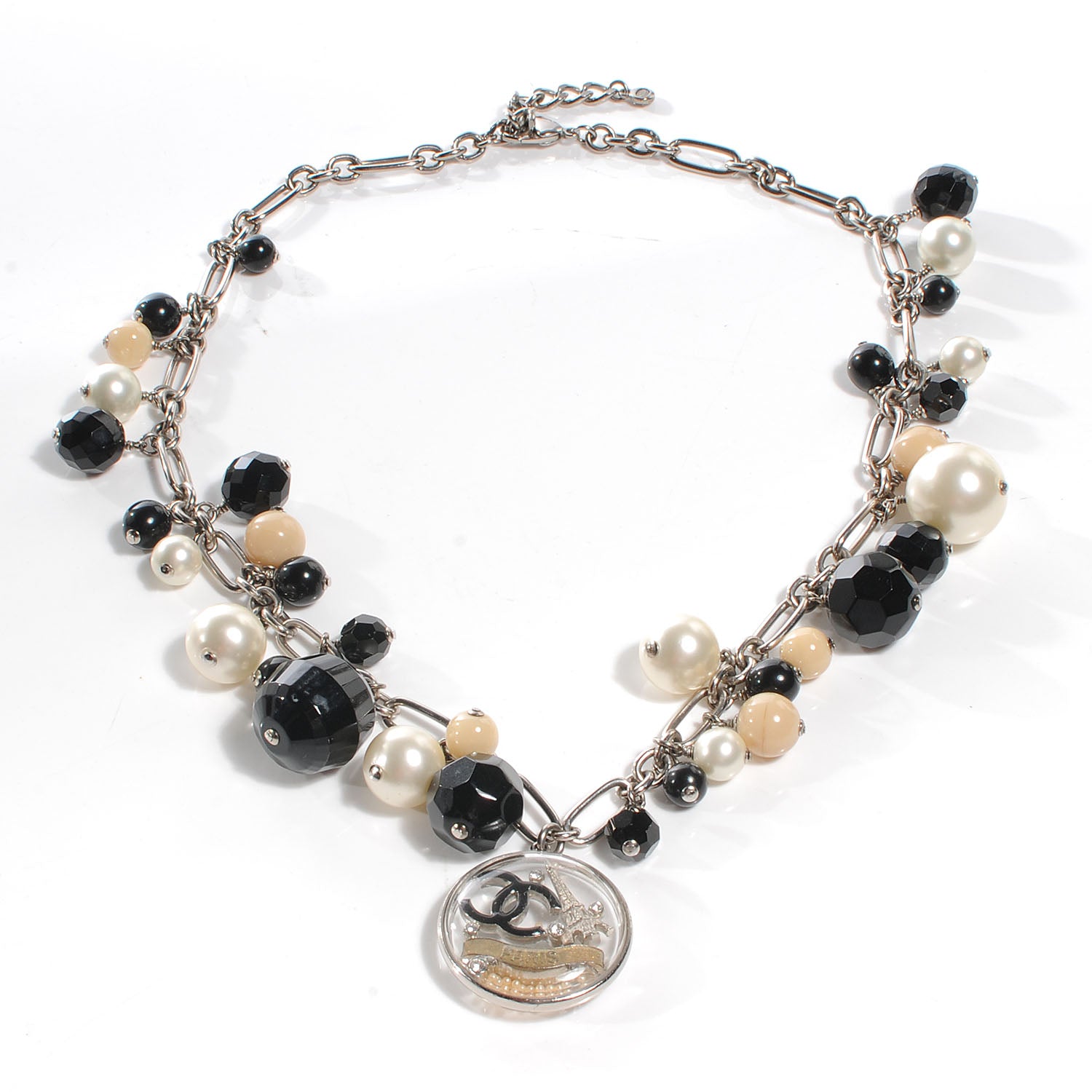 Chanel Pearl Beaded CC Paris Necklace 3 of 6