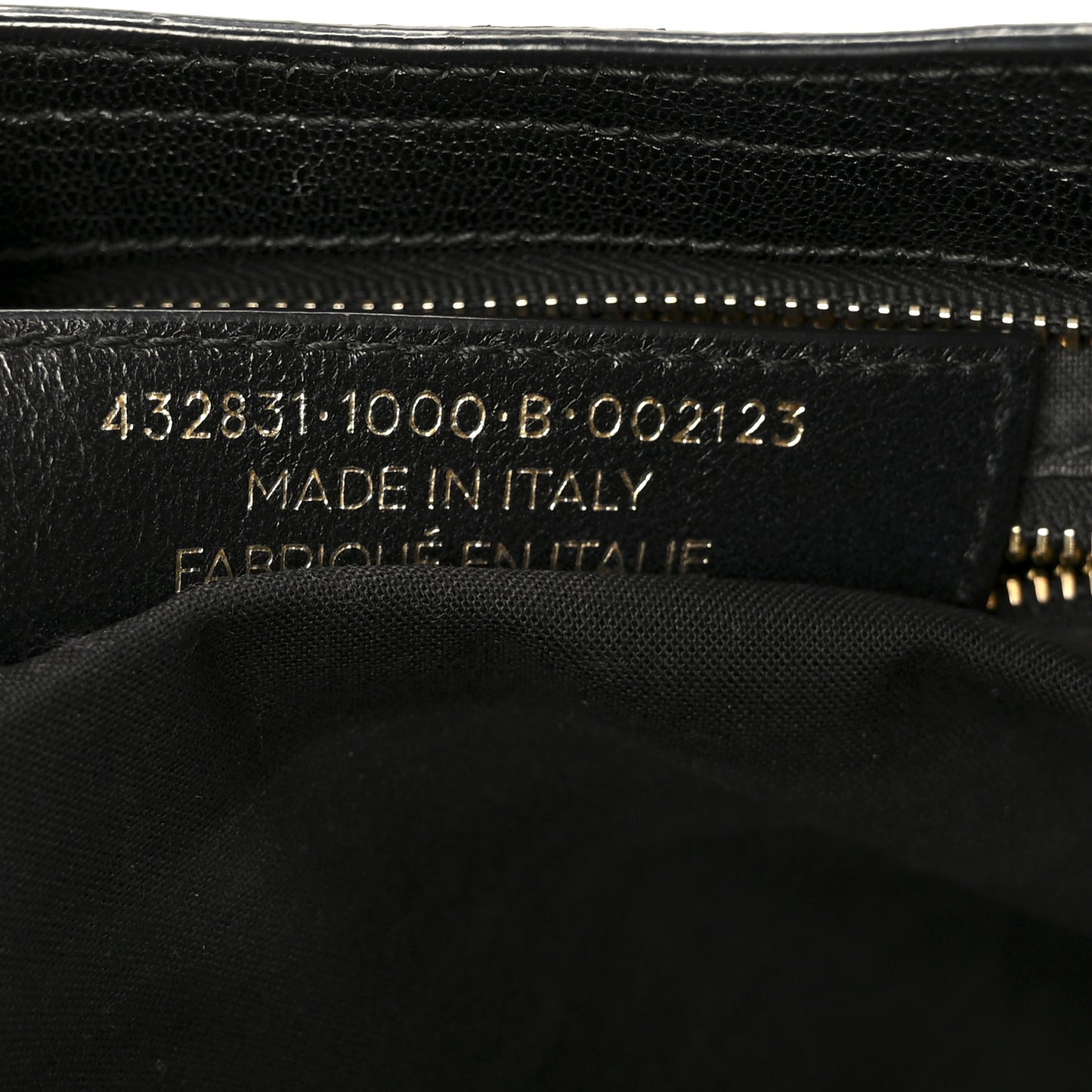 Chevre Gold Metallic Edge Hardware S City Black