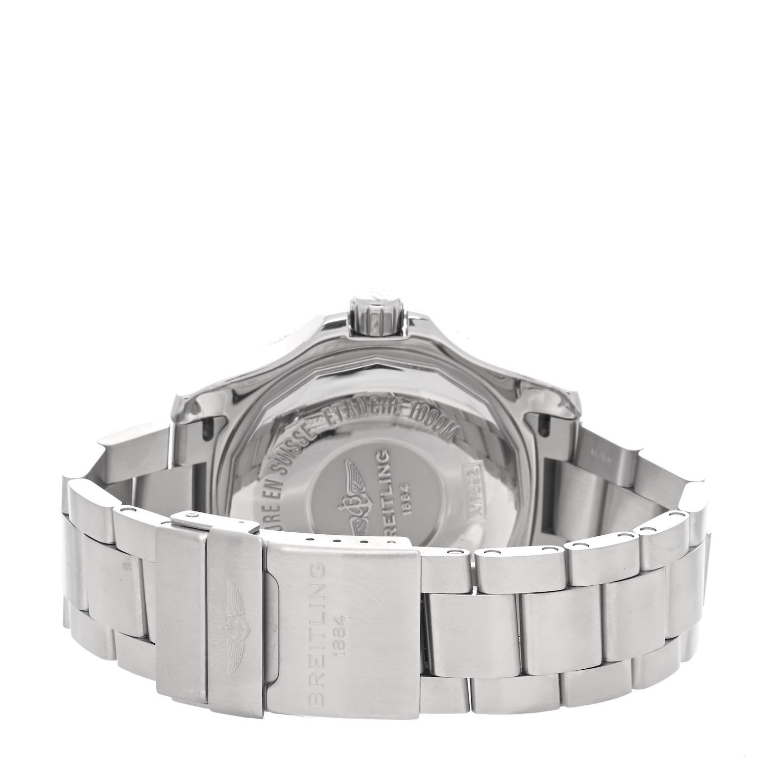 Breitling Stainless Steel 44mm Chronometre Super Ocean II Automatic Watch Blue A17392 3 of 5