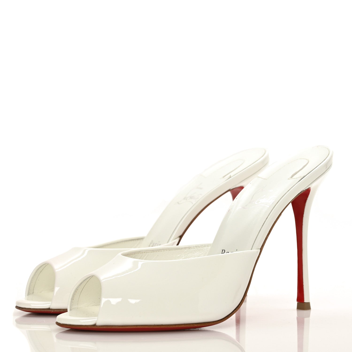 Christian Louboutin Patent Me Dolly 100 Sandals 40 White 3 of 7