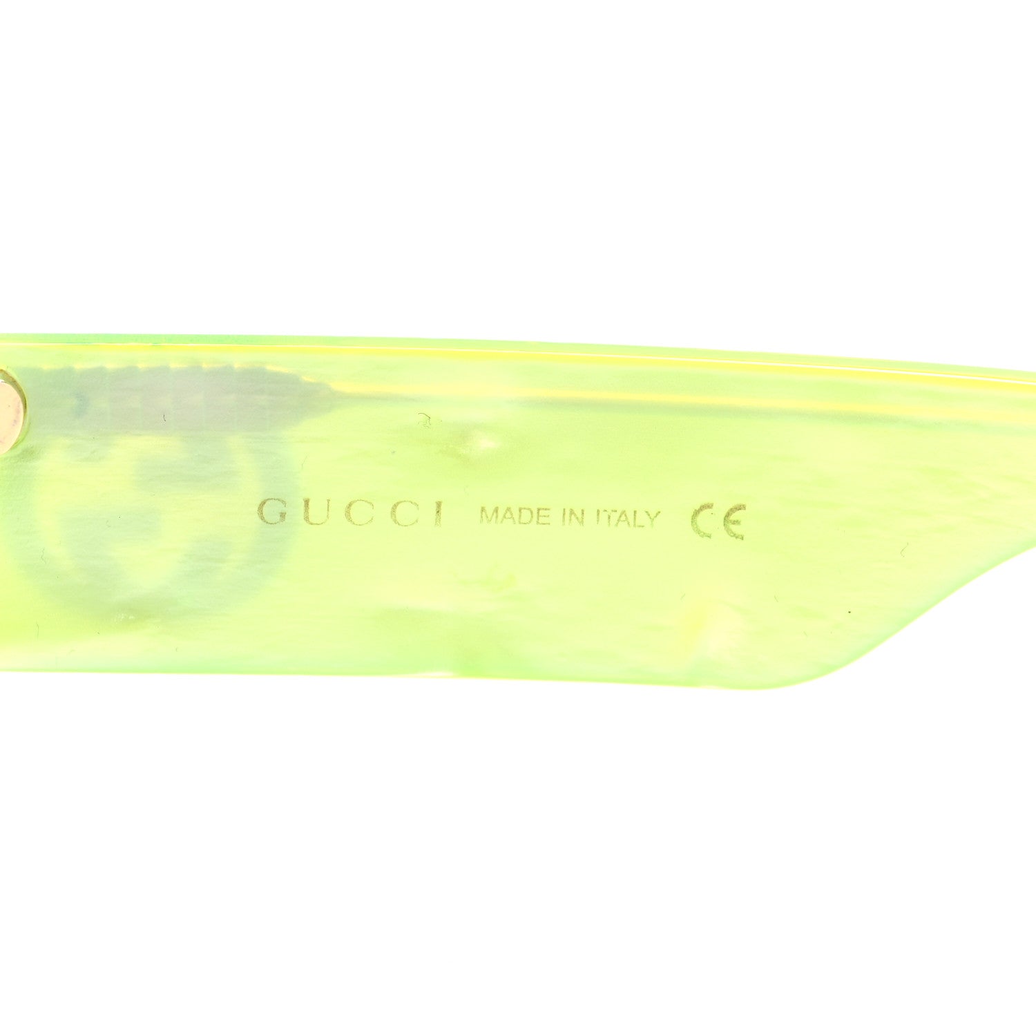 Gucci Acetate Rectangular Sunglasses GG0516S Fluorescent Yellow 5 of 6