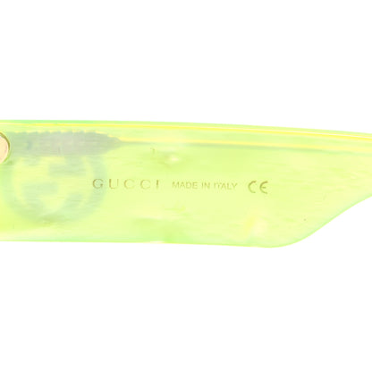 Gucci Acetate Rectangular Sunglasses GG0516S Fluorescent Yellow 5 of 6